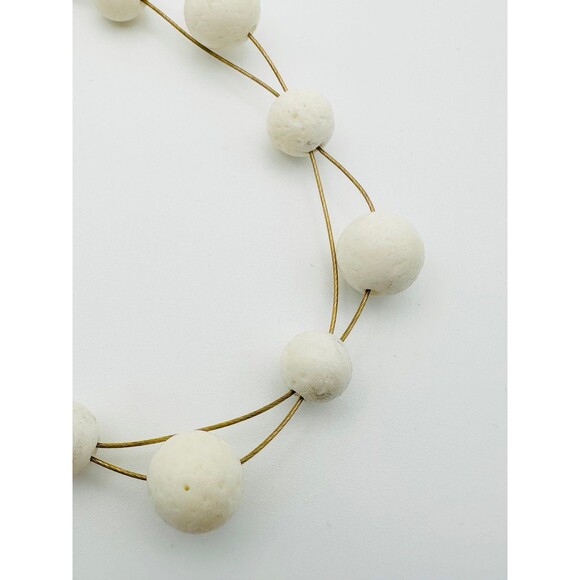 Athens protasis made in Greek white bead wire Bracelet 7.5" - Picture 3 of 4